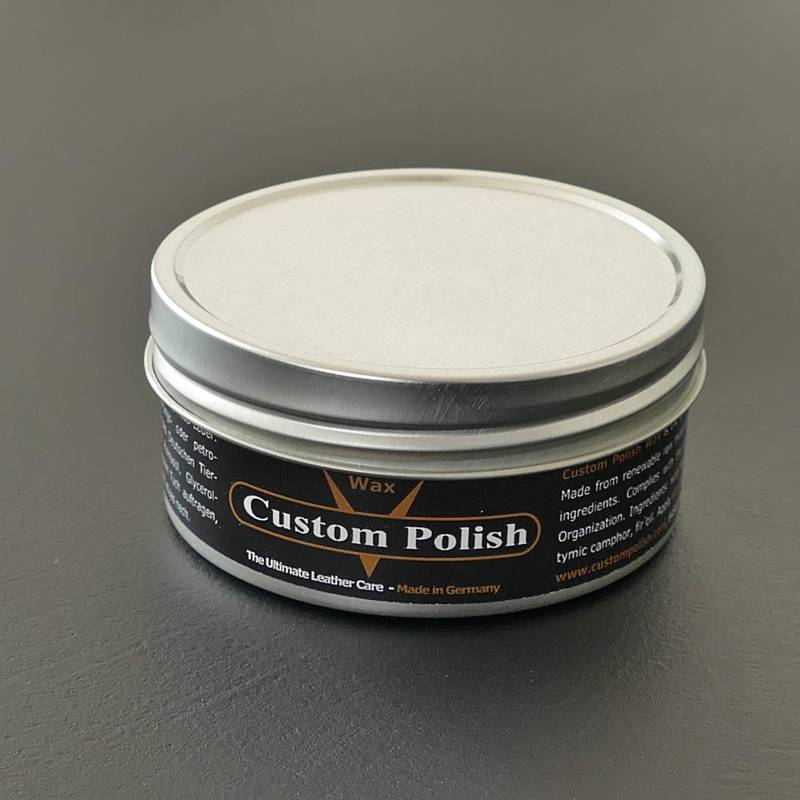 CUSTOM POLISH Wax – 150ml – Die natürliche, Innovative und professionelle Lederpflege für Fahrzeugleder, Schuhe, Stiefel, Ledermöbel, Reitausrüstungen, Lederkleidung (EINWEG Verpackung) von Custom Polish