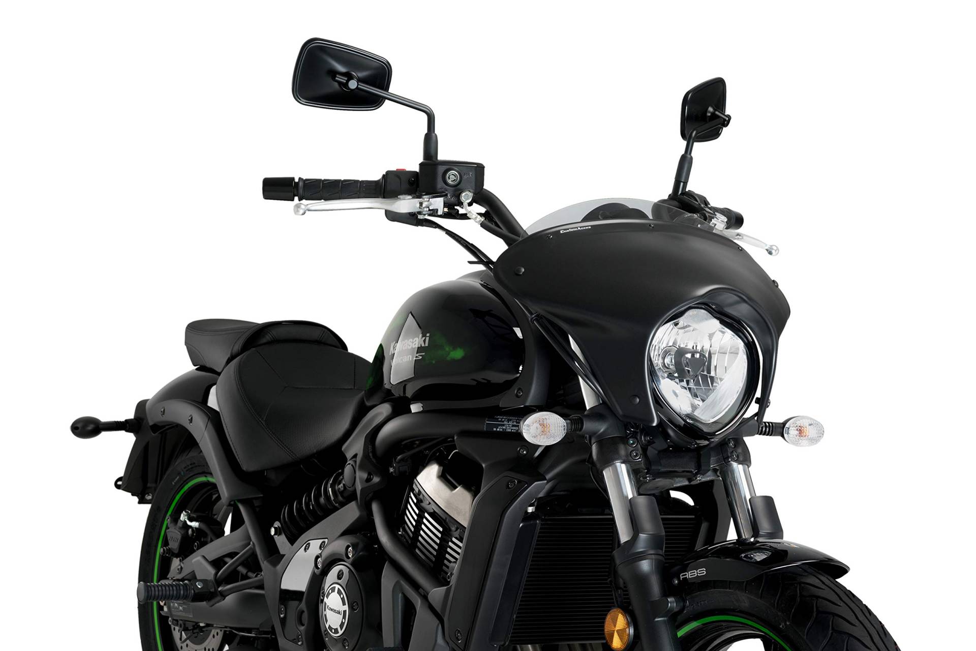 Batwing SML Kurzer Bildschirm Stak Getönt Puig ref.21075H für Kawasaki Vulcan S 17'-22', Kawasaki Vulcan S Café 17'-22' von Customacces