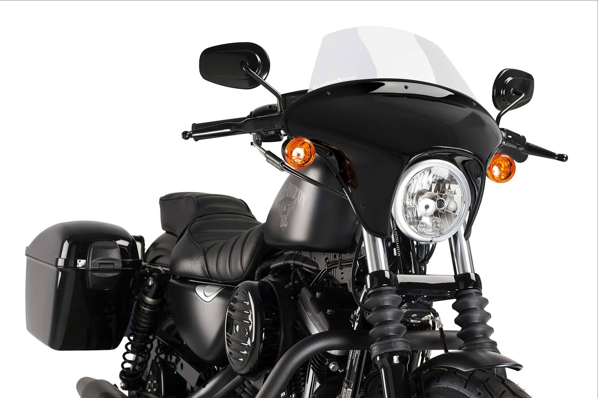 Customacces Batwing SML Langer Bildschirm Transparent Puig ref.21054W für Harley Davidson Sportster Iron XL883N 95'-20' von Customacces