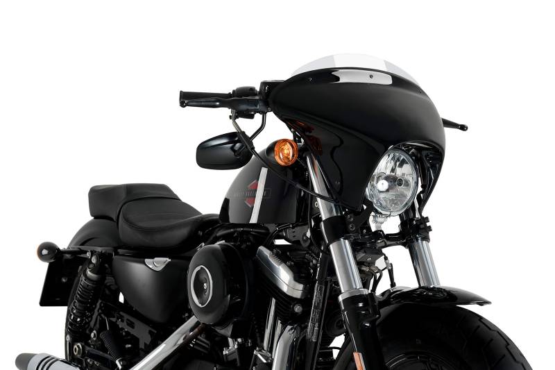 Customacces Batwing SML Kurzer Bildschirm Transparent PUIG ref.21055W für Harley Davidson Sportster 1200 Forty-Eight XL1200X 17'-19' von Customacces