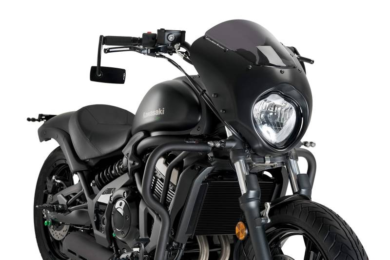 Verkleidungscheibe Modell Dark Night Stark Getönt PUIG ref.21108F für Kawasaki Vulcan S 20'-22', Kawasaki Vulcan S Café 17'-22' von Customacces