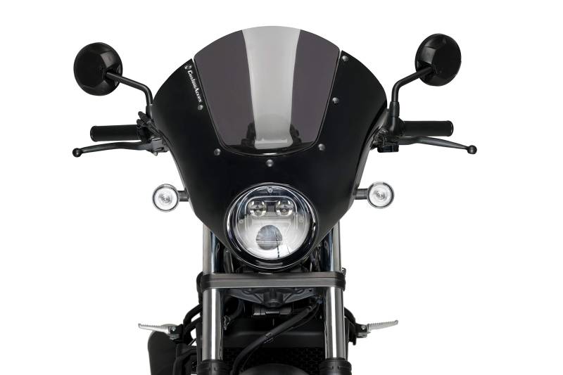 Customacces Verkleidungscheibe Modell Dark Night Stark Getönt für Honda CMX 500 Rebel 20'-22' von Customacces