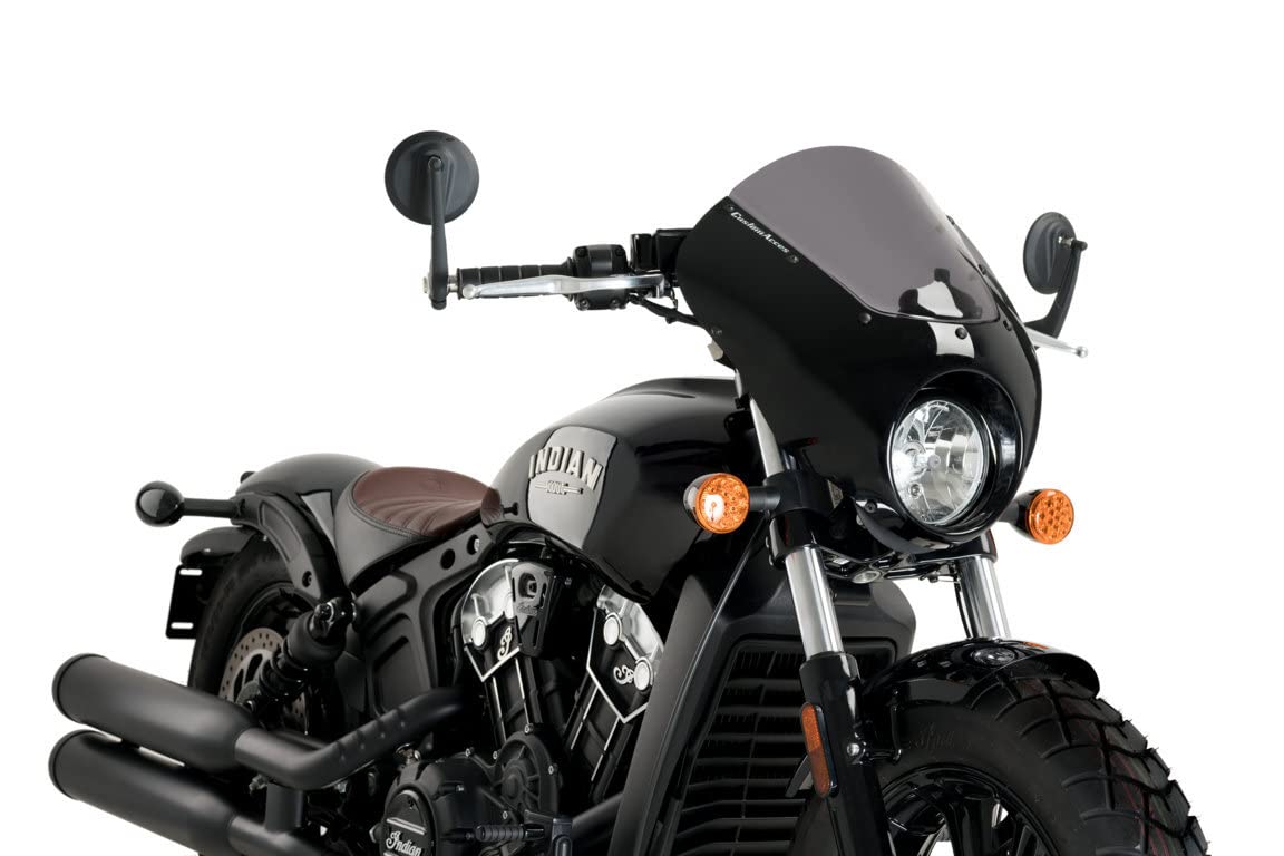 Customacces Semifairing Dark Night Modell Dark Smoke für Indian Scout Bobber, 45,7-53,1 cm von Customacces