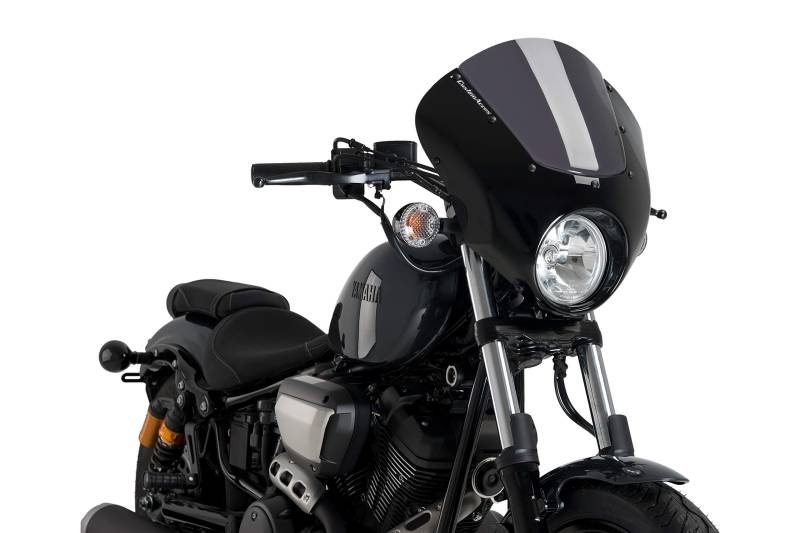 Halbverkleidung, Modell Dark Night, Rauchfarben, Customacces für Yamaha XV950 14-20 Zoll von Customacces