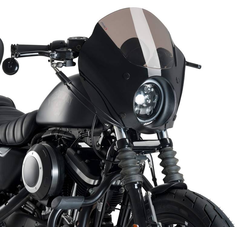 Verkleidungscheibe Dark Night Modell Schwarz Customacces für Harley Davidson Sportster 1200 Superlow XL1200T 95'-15' von Customacces