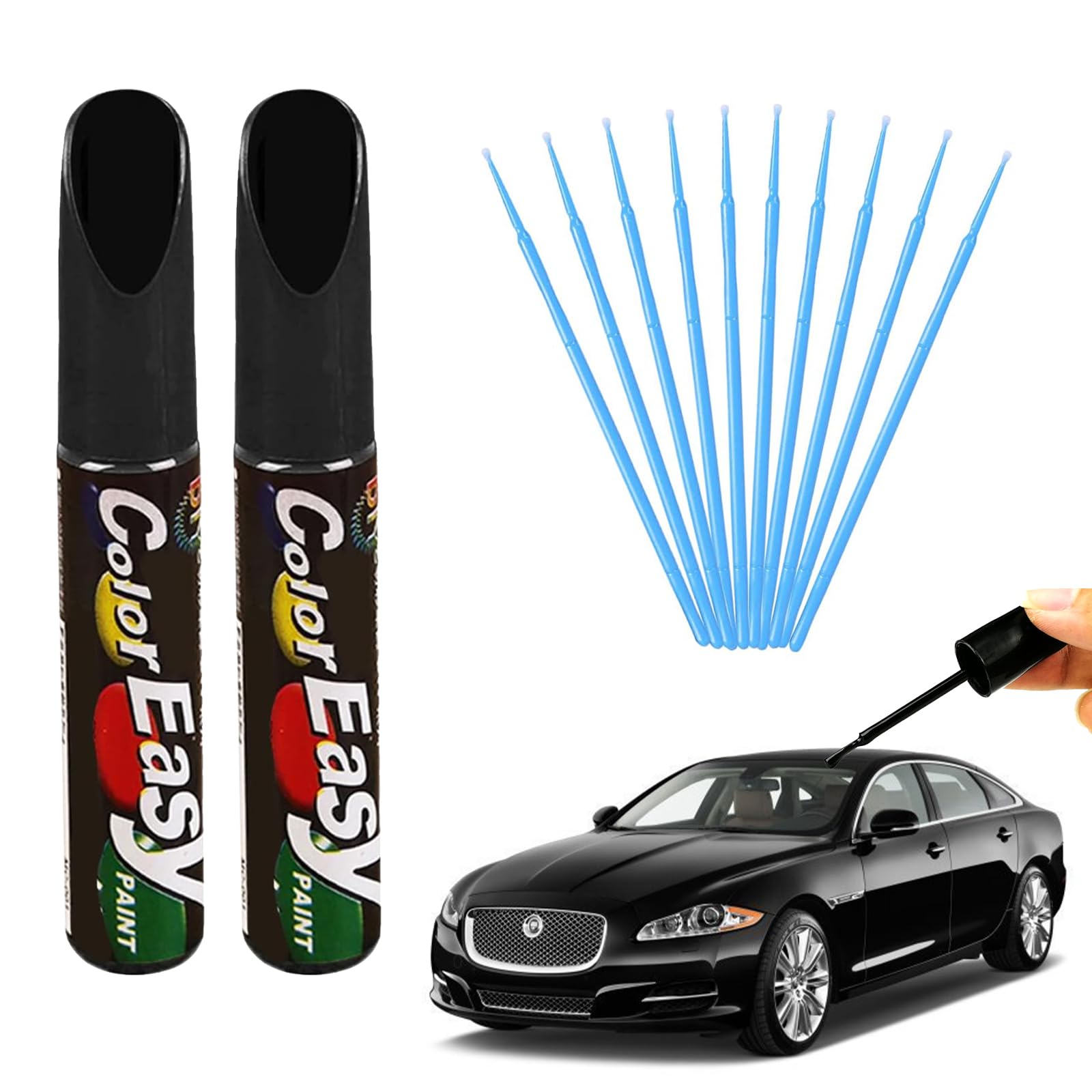 Cutiolly Lackstift Auto,2pcs Lackstift,Lackstift Glänzend,Auto Reparatur Lack,Auto Kratzer Reparatur Stift,für Auto Kratzer Reparatur (Schwarz) von Cutiolly