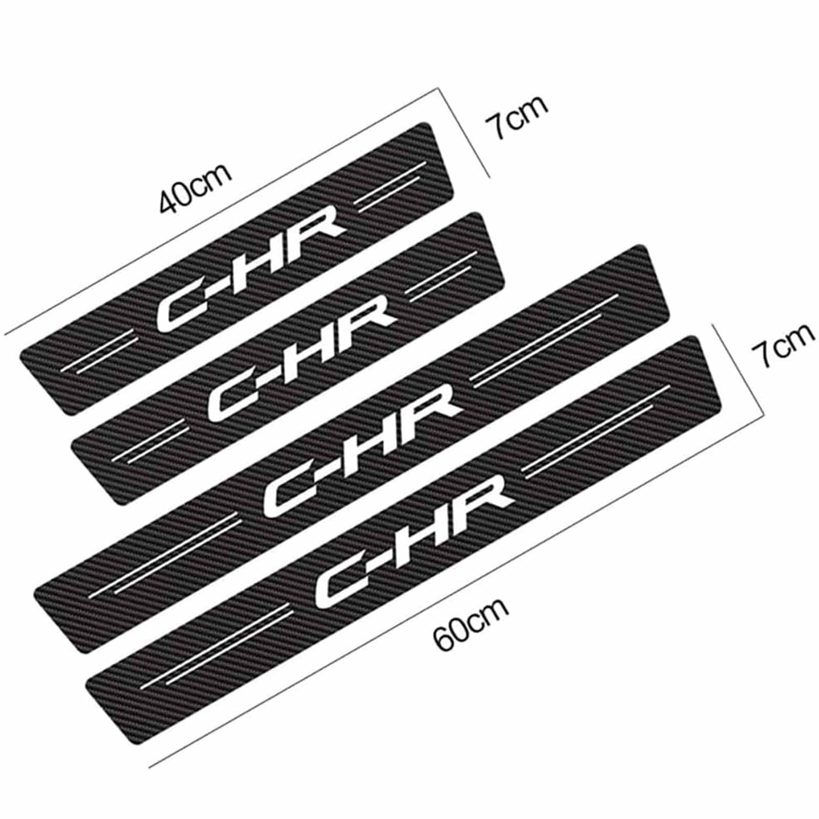 4 StüCk Auto Einstiegsleisten Schutz für Toyota C-HR, Kohlefaser Einstiegsleisten Kratzschutzfolien Auto Schutz ZubehöR von CutuLi