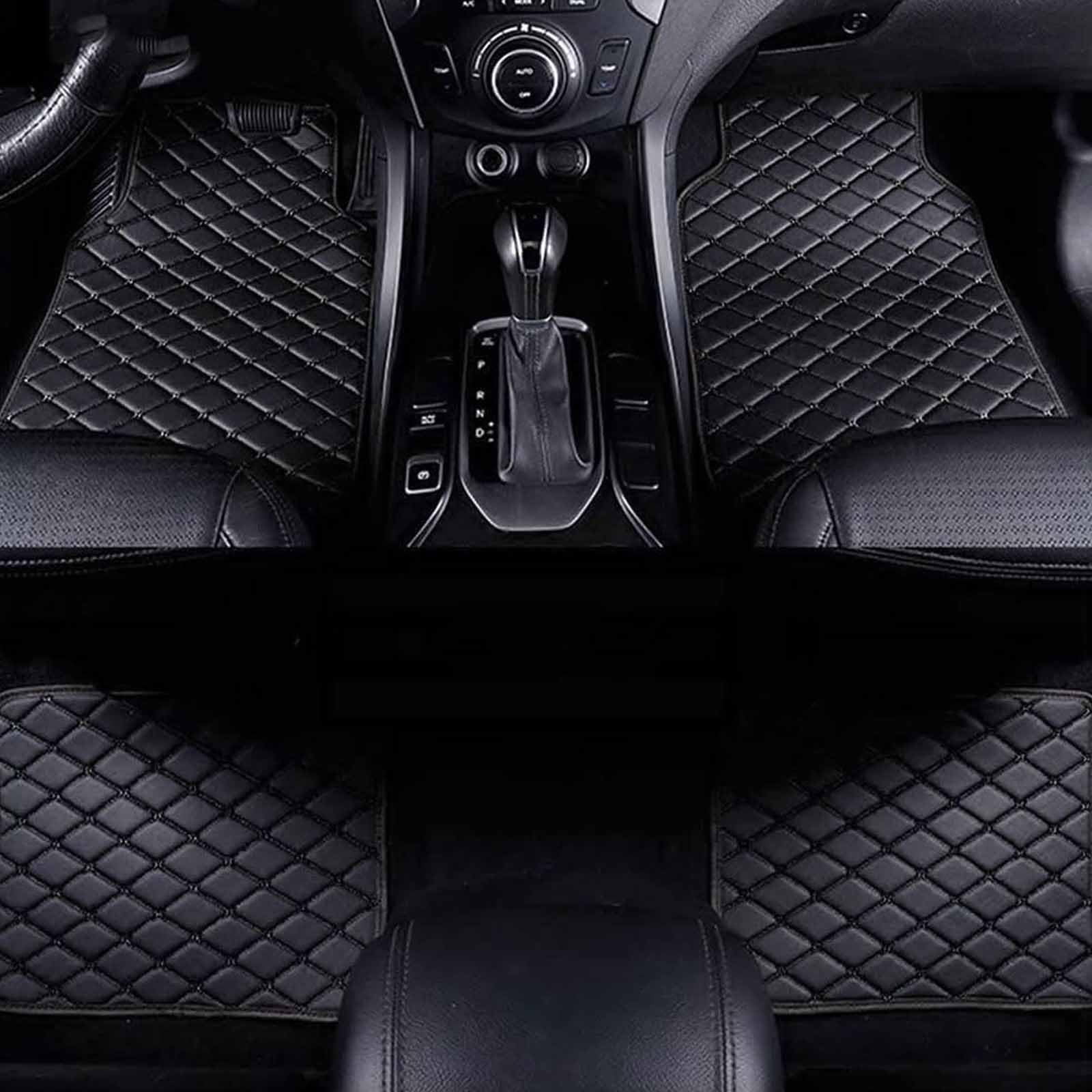 4 Stück Auto Fußmatten für Nissan Qashqai e-Power (J12) 2022(LHD), Vorne Hinten Leder Fussmatten Anti-Rutsch Teppiche schutzmatte ZubehöR,A/Black von CutuLi