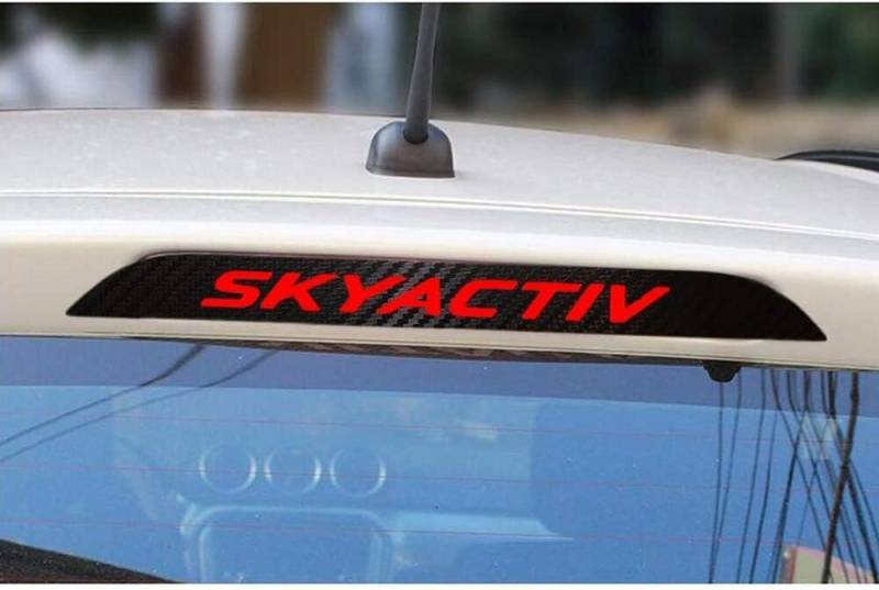 Auto Bremslicht Aufkleber für Mazda Skyactiv, Kohlefaser Kofferraum-RüCklicht Aufkleber Bremslicht-Aufkleber Styling-ZubehöR von CutuLi