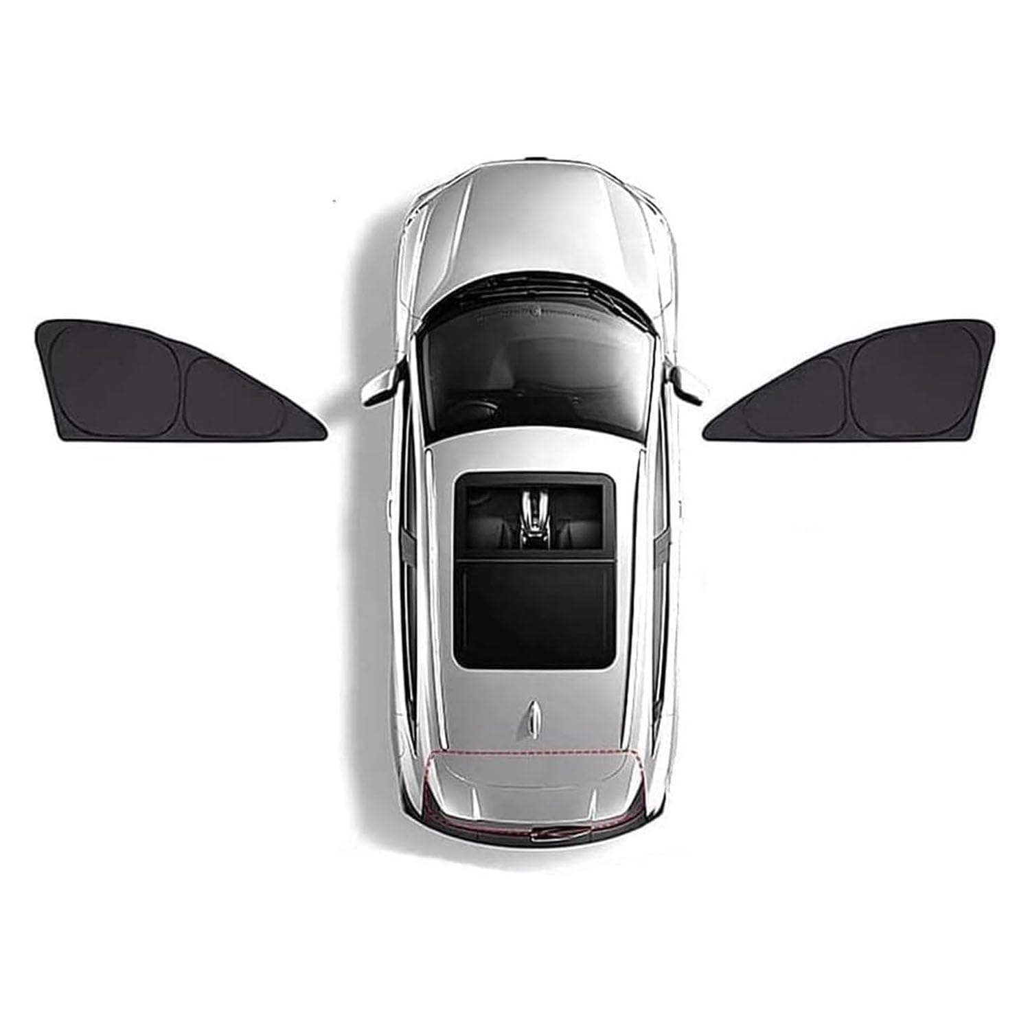 Auto-Seitenfenster-Sonnenschutz FüR Fo-rd Kuga (CX482) Titanium/X/ST Line 2019-2023, Vorne Hinten Sonnenblende Uv Schutz Staubschutz Sonnenblende ZubehöR,A/2 Front Doors von CutuLi