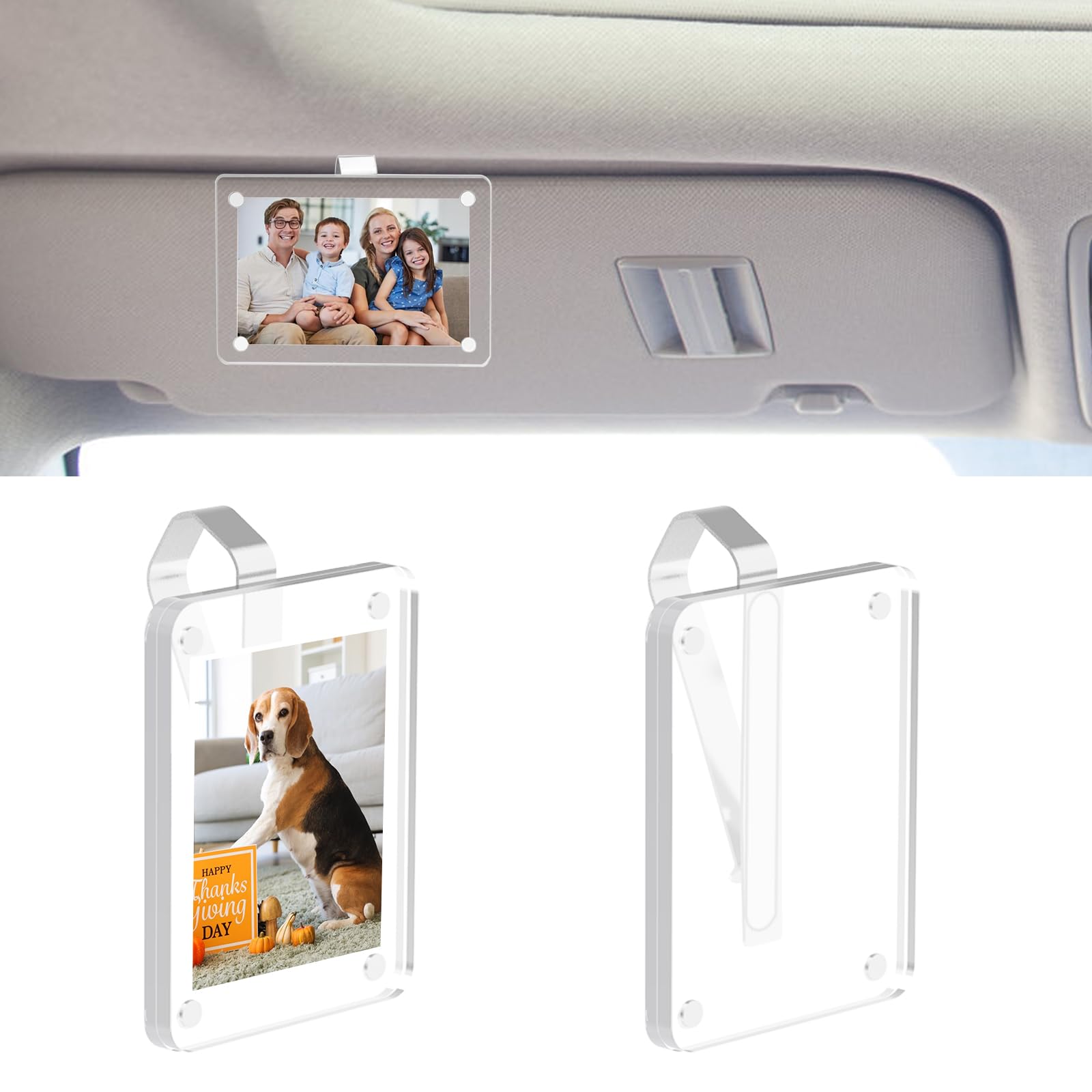 2 Stück Auto Visier Bilderrahmen Magnetischer Fotohalter aus Acryl Auto Sonnenblende Bilderhalter Dekorativer Rahmen für Fahrzeug Visier, Auto 9x6x1 cm 2 Stück Auto Visier Bilderrahmen Magnetischer Fotohalter aus Acryl Auto Sonnenblende Bilderhalter Dekorativer Rahmen für Fahrzeug Visier, Auto 9x6x1 cm von Cuyacili