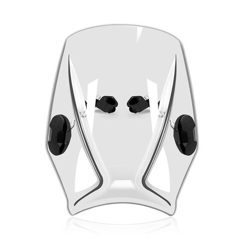 Motorrad Windschutzscheibe Für CC110 Für CC 110 2018 2019 2020 2021 2022 Windschutzscheibe Abdeckung Schutz Motorrad Universal Windschutzscheibe Universal Halterung Motorrad Windschild Spoiler(White) von Cvgffs