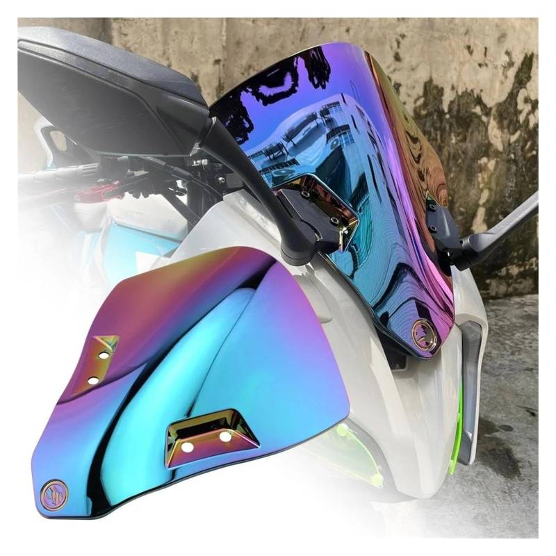 Motorrad Windschutzscheibe Für CFMOTO Für 250SR Für 300SR 2020 2021 2022 2023 Motorräder Windschutzscheibe Windschutz Motorrad Windschild Spoiler(Black Iridium) von Cvgffs