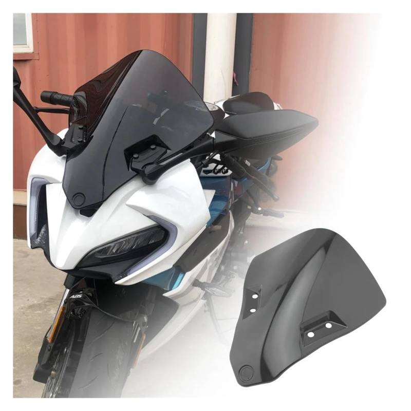 Motorrad Windschutzscheibe Für CFMOTO Für 250SR Für 300SR 2020 2021 2022 2023 Motorräder Windschutzscheibe Windschutz Motorrad Windschild Spoiler(Smoke) von Cvgffs