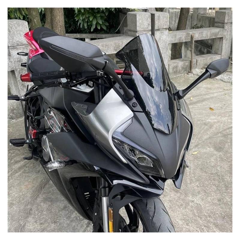 Motorrad Windschutzscheibe Für CFMOTO Für 250SR Für 300SR MY23 2023 Motorrad Frontscheibe Windschutz Verkleidung Windabweiser Motorrad Windschild Spoiler(Grau) von Cvgffs
