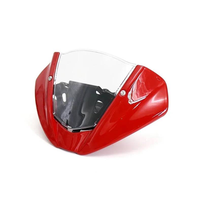 Motorrad Windschutzscheibe Für Ducati Für MONSTER 950 Für Monster 937 2021 2022 Motorrad Windschutzscheibe Windschutz Schild Deflektor Schutz Abdeckung Zubehör Motorrad Windschild Spoiler(Red Transpar von Cvgffs