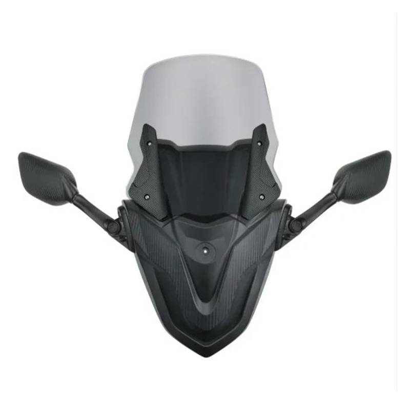 Motorrad Windschutzscheibe Für Nmax155 Für Nmax 150 Für NMAX 2020 2021 2022 2023 2024 Modifizierter Motorrad-Windschutzscheiben-Windschutzscheiben-Windabweiser Motorrad Windschild Spoiler(Long Mirror von Cvgffs