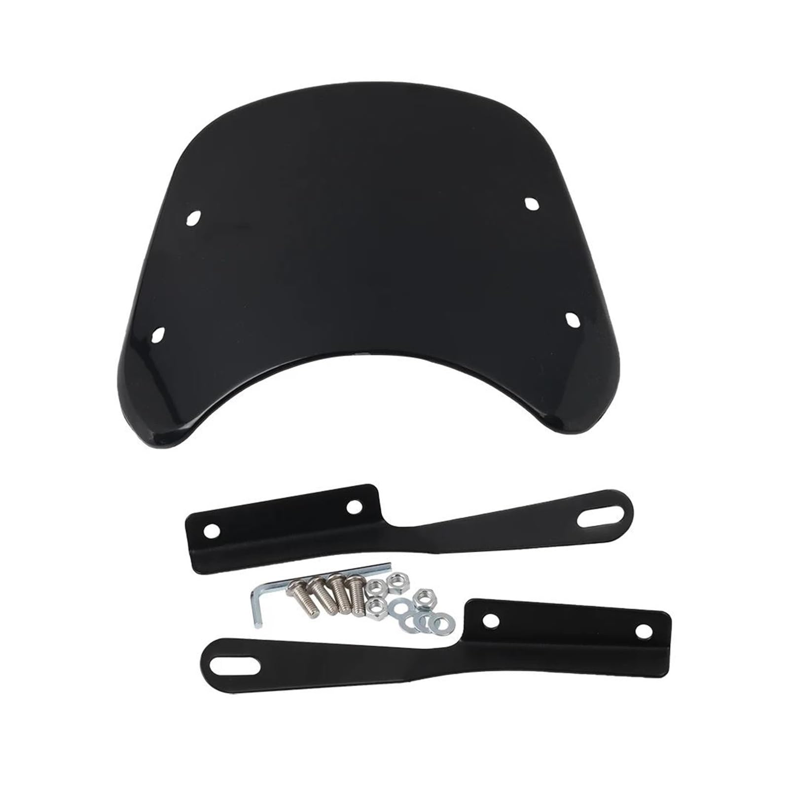 Motorrad Windschutzscheibe Für VOGE 500AC Für Royal Für Enfield 350 Für Meteor Super Für SOCO TC 5-7 Zoll Universal Scheinwerfer Windschutzscheibe Windschutz Windabweiser Motorrad Windschild Spoiler von Cvgffs