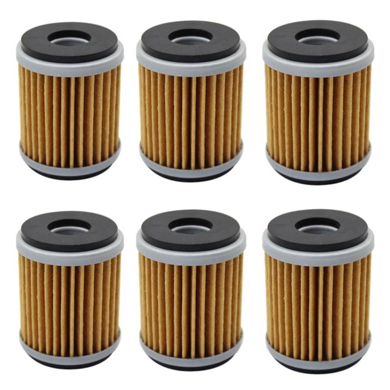 Cyleto Ölfilter for YAMAHA YZ250F YZ 250F 2003-2016 / YZ250FX 2015 / YZ250 YZ 250 2003 2004 2005 2006 2007 2008 (6 Stück) von Cyleto