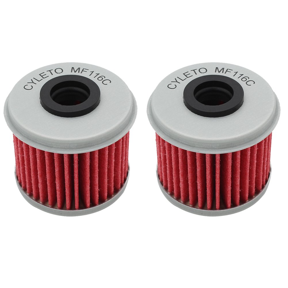 Cyleto Ölfilter für Honda CRF250R CRF 250R 2004-2016 / CRF250X CRF 250X 2004 2005 2006 2007 2008 2009 2012 2013 2014 2015 2016(2 Stück) von Cyleto