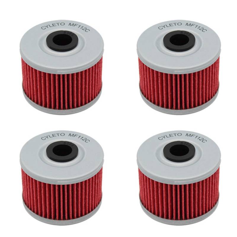 Cyleto Ölfilter für HONDA NX250 NX 250 1988-1995 / NX650 DOMINATOR 650 1988-2002(4 Stück) von Cyleto
