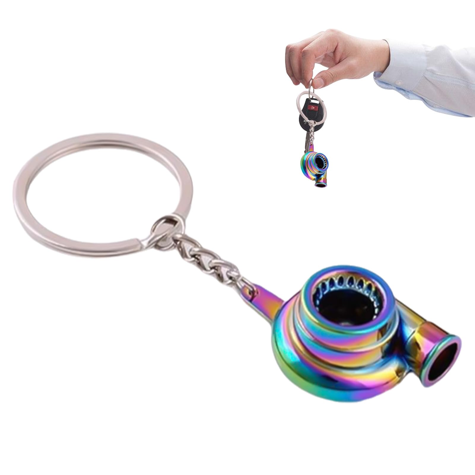 Cyrank Turbolader Schlüsselanhänger, Bunte Spinning Turbo Schlüsselanhänger Ring Coole Schlüsselanhänger Zubehör für Männer Cyrank Turbolader Schlüsselanhänger, Bunte Spinning Turbo Schlüsselanhänger Ring Coole Schlüsselanhänger Zubehör für Männer von Cyrank