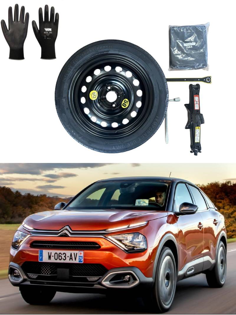 D'ANGELO 1988 Ersatzrad 16 Zoll kompatibel mit Citroën C4 mit Wagenheber, Schlüssel und Tasche (2021>) 145/90R16 von D'ANGELO 1988