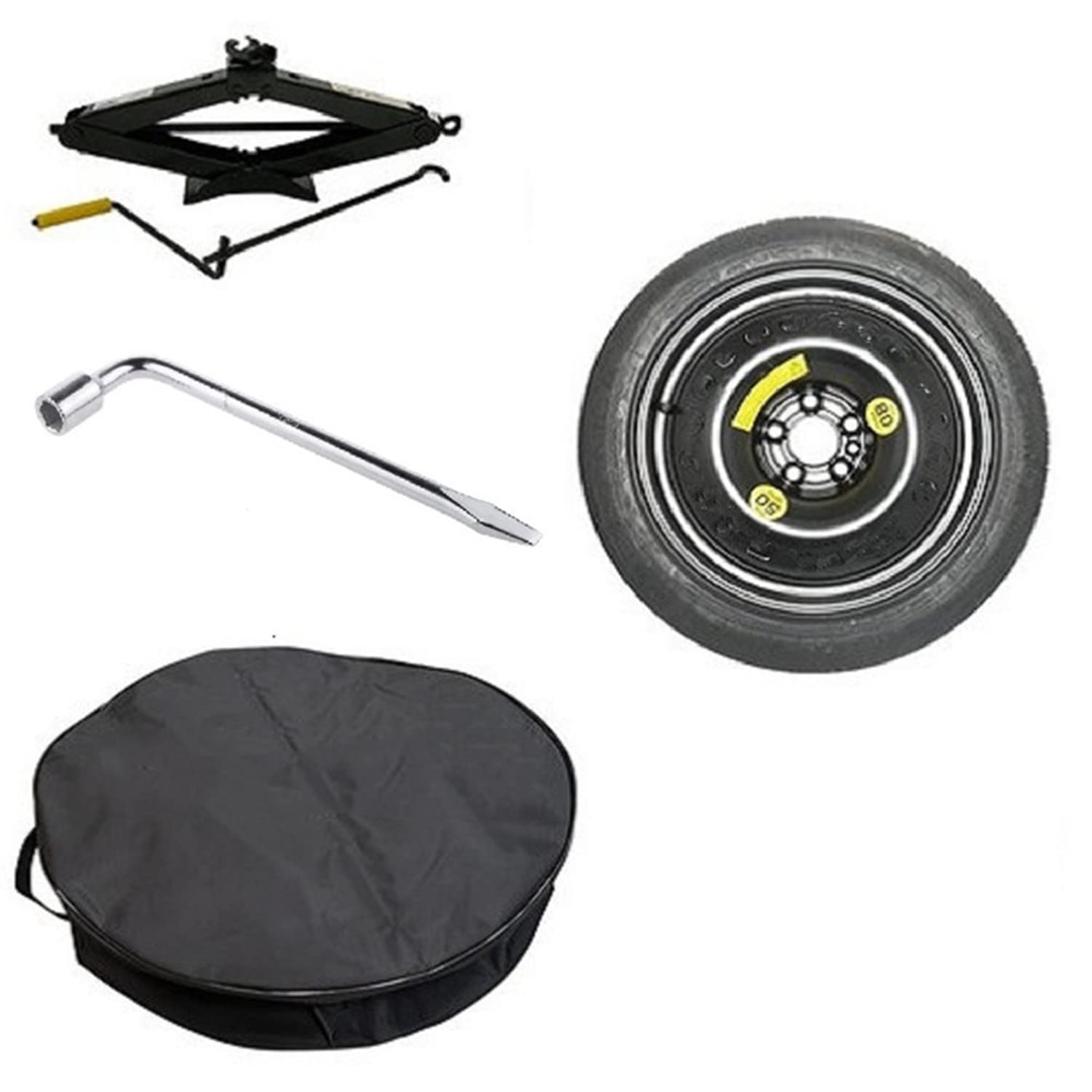 Ersatzrad, 43,2 cm (17 Zoll), kompatibel mit Mazda CX-3, CX-30 mit Wagenheber, Schlüssel und Tasche 135/80R17 von D'ANGELO 1988
