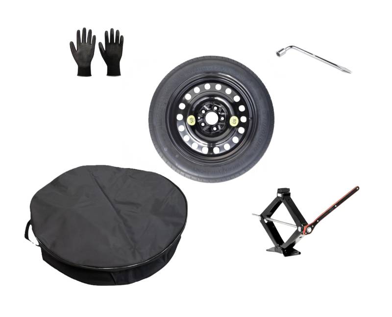 Ersatzrad-Set, 17 Zoll, kompatibel mit Mini Countryman U25 (2024>) mit Wagenheber, Schlüssel, Handschuhe und Tasche von D'ANGELO 1988