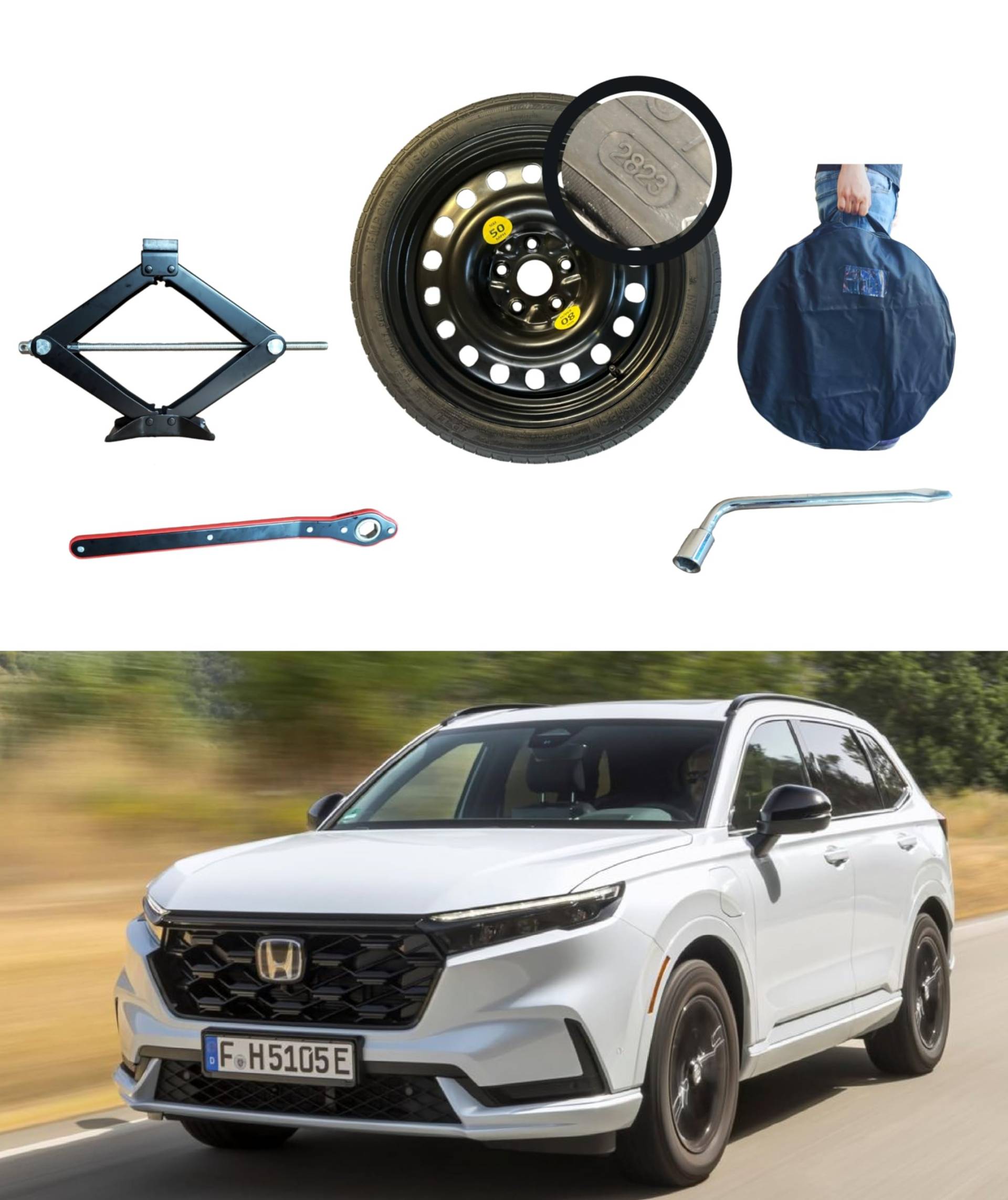 D'ANGELO 1988 Ersatzrad 17 Zoll für Personenkraftwagen mit Wagenheber, Schlüssel und Tasche D'ANGELO 1988 Ersatzrad 17 Zoll für Personenkraftwagen mit Wagenheber, Schlüssel und Tasche von D'ANGELO 1988