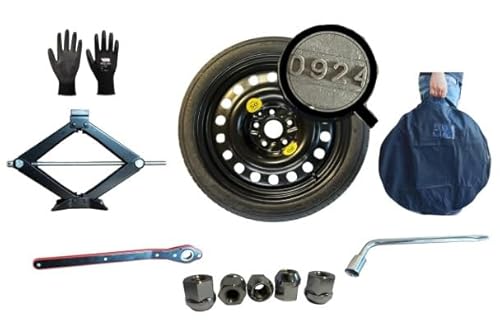 Notrad 16" kompatibel mit Toyota Yaris 5-Loch (07/2020>) mit Wagenheber, Schlüssel, Handschuhe und Tasche von D'ANGELO 1988