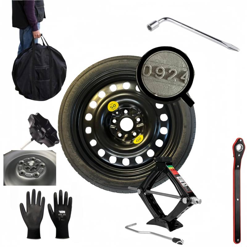 Notrad 17" Suzuki Vitara mit Wagenheber, Schlüssel, Schraube, Handschuhe und Tasche 125/80R17 von D'ANGELO 1988