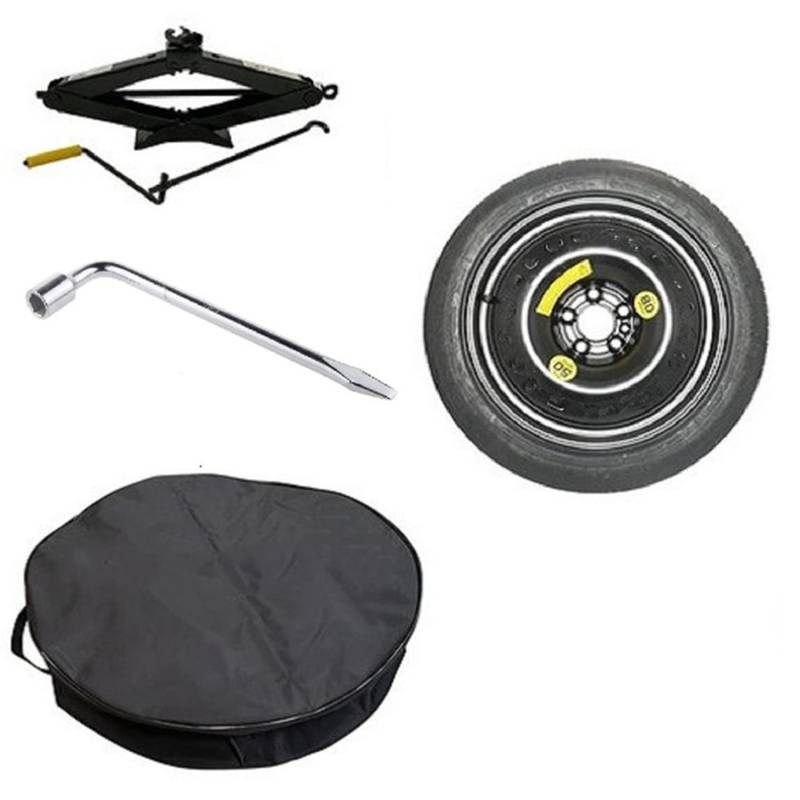 Ersatzrad Set 16 Zoll 125/80 R16 kompatibel mit Renault Zoe, Scenic 3, Megane 3, 4, Laguna, Laguna Sportour mit Raster, Schlüssel und Tasche von D'ANGELO 1988