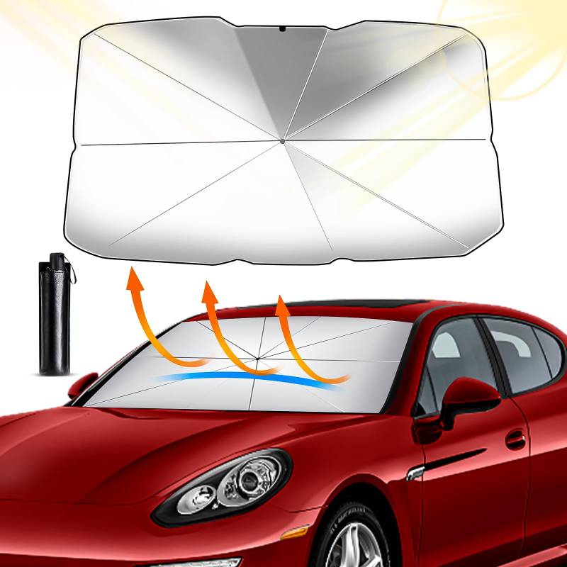 D-Lumina Auto-Sonnenschutz, Regenschirm, Auto-Sonnenschutz, Innen-Windschutzscheibe, Auto-Sonnenschutz, Blockiert 99,9% der UV-Strahlen, für Autos, LKWs (L-140 x 80 cm) von D-Lumina
