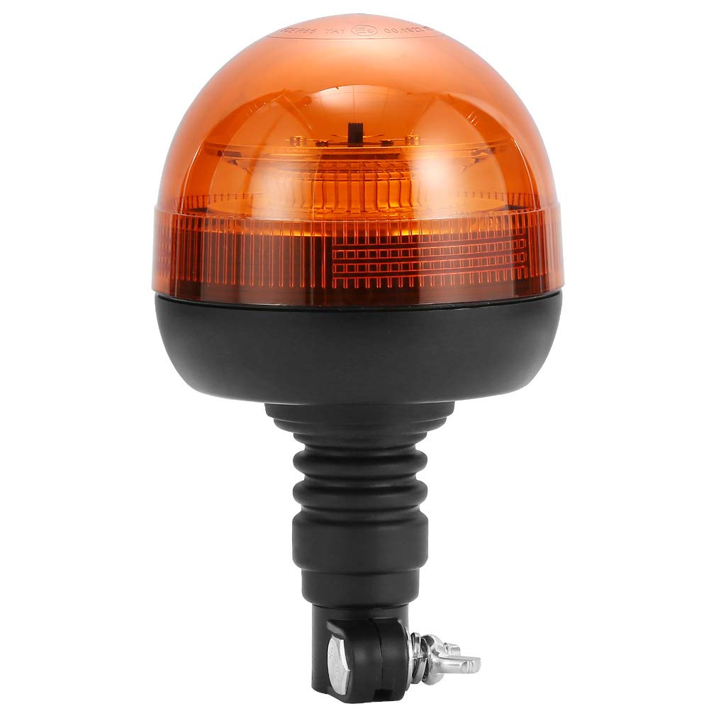 D-TECH 12/24V LED Warnlicht Stroboskoplicht Blinklichter Frontblitzer Rundumleuchte Amber Notlicht-Leuchtfeuer für LKWs Traktoren Gabelstapler von D-TECH