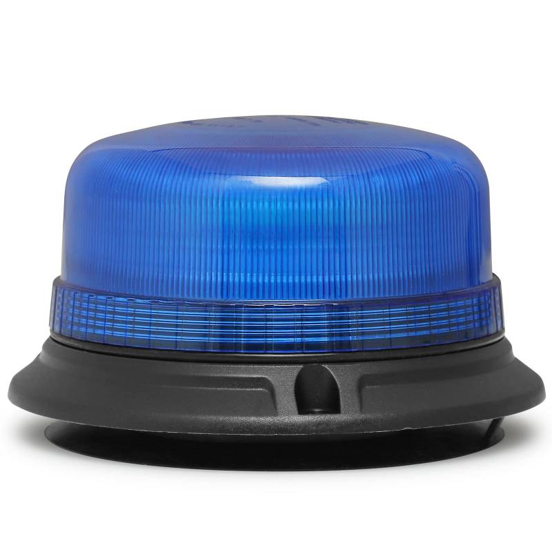D-TECH LED rundumleuchte blau Mit Magnetfuß,12/24V LED blau Warnleuchte Mit 3.6m Kable,ECE R65 R10 Zulassung,3 Blinkmodus LED Blinkleuchte blau für Auto Feuerwehr Polizei Notfall-Blinklicht,36W LED von D-TECH