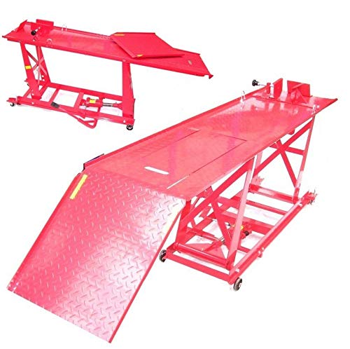 Motorradhebebühne XXL 06152 - 450kg Hebebühne Mit Fußpumpe, Scherenhebebühne, Scheren-Bühne, Motorradlift von D&L