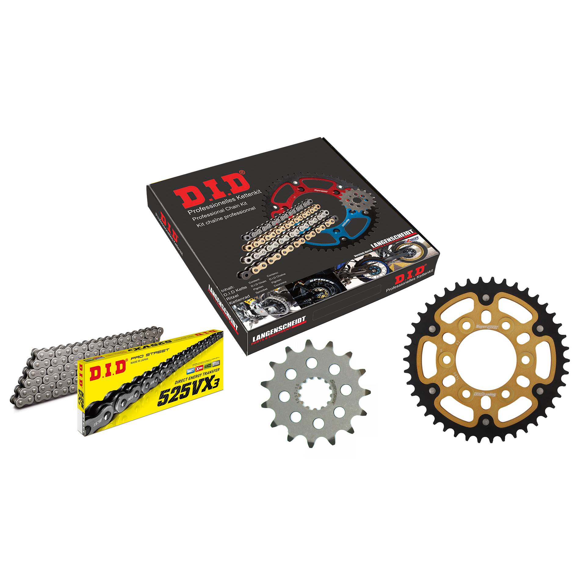 D.I.D. Supersprox Kettenkit Stealth 525VX3 Niet X 15/42/112 gold für Kawasaki D.I.D. Supersprox Kettenkit Stealth 525VX3 Niet X 15/42/112 gold für Kawasaki von D.I.D. Supersprox