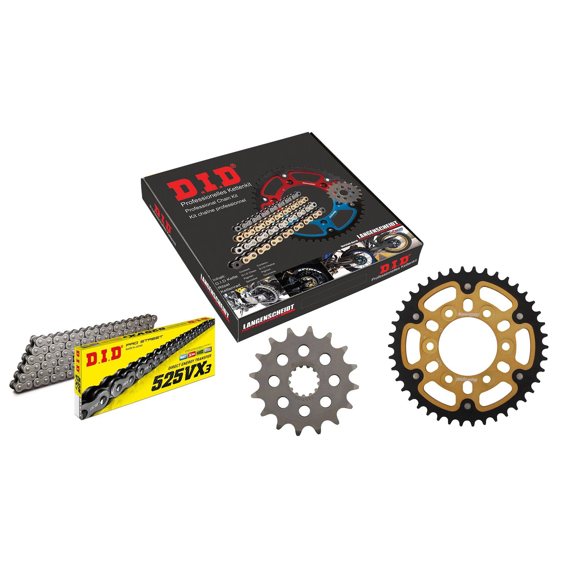 D.I.D. Supersprox Kettenkit Stealth 525VX3 Niet X 16/42/112 gold für Z 1000 D.I.D. Supersprox Kettenkit Stealth 525VX3 Niet X 16/42/112 gold für Z 1000 von D.I.D. Supersprox