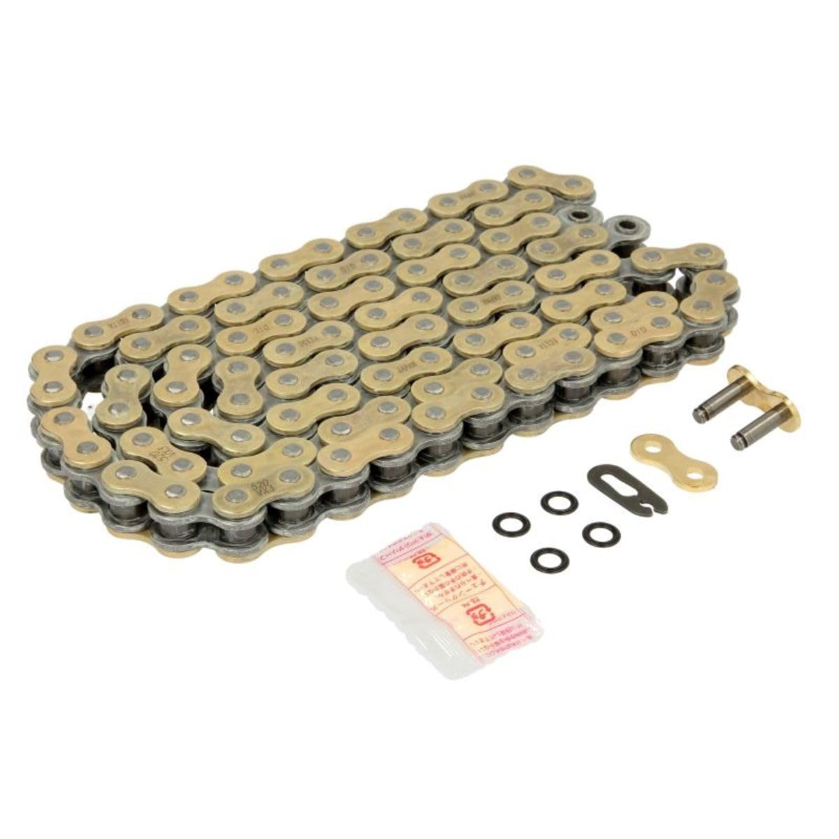 DID 520VX3 Gold X-Ring Kette 96 Glieder DID 520VX3 Gold X-Ring Kette 96 Glieder von D.I.D