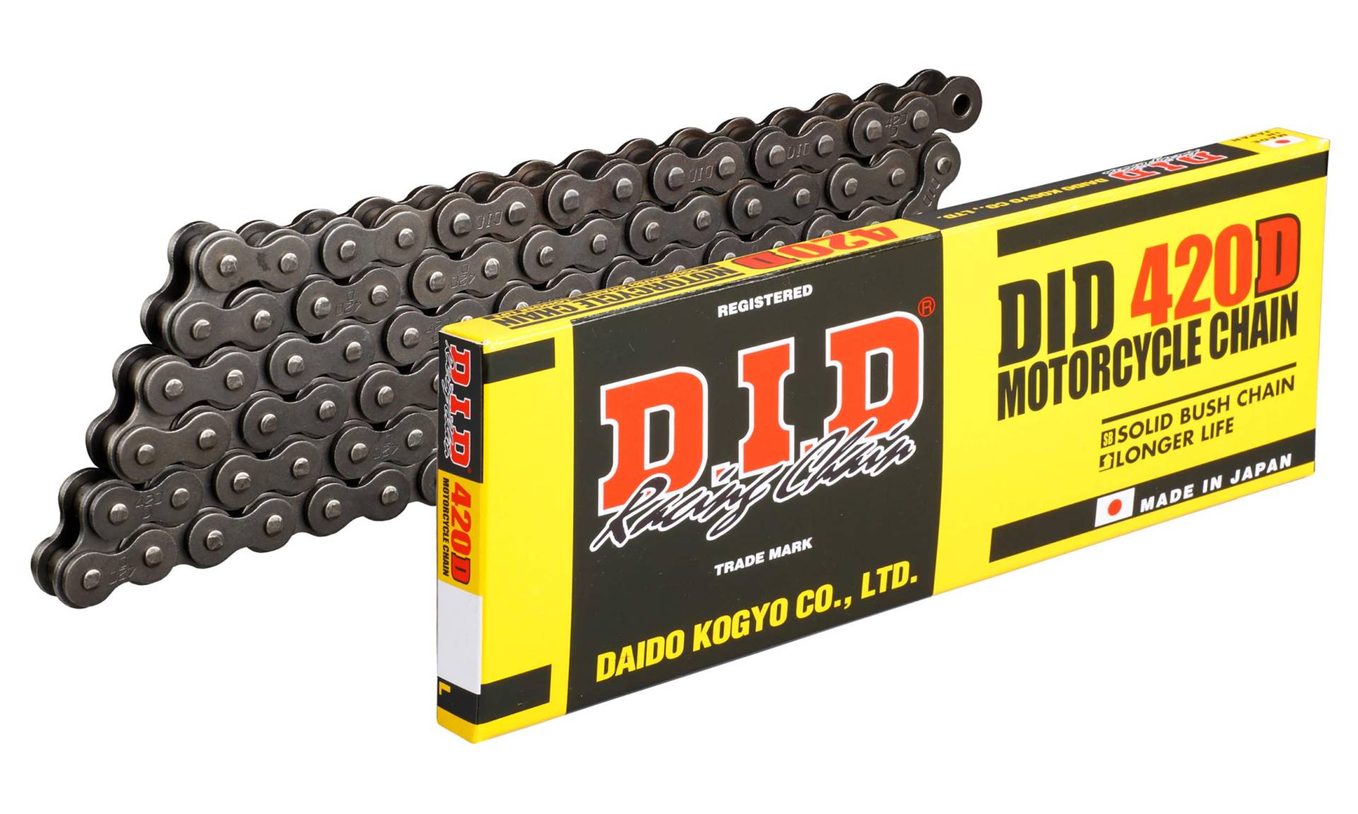 DID Kette 420 D, 108 Glieder (Standard), offen mit Clipschloss von D.I.D Racing Chain