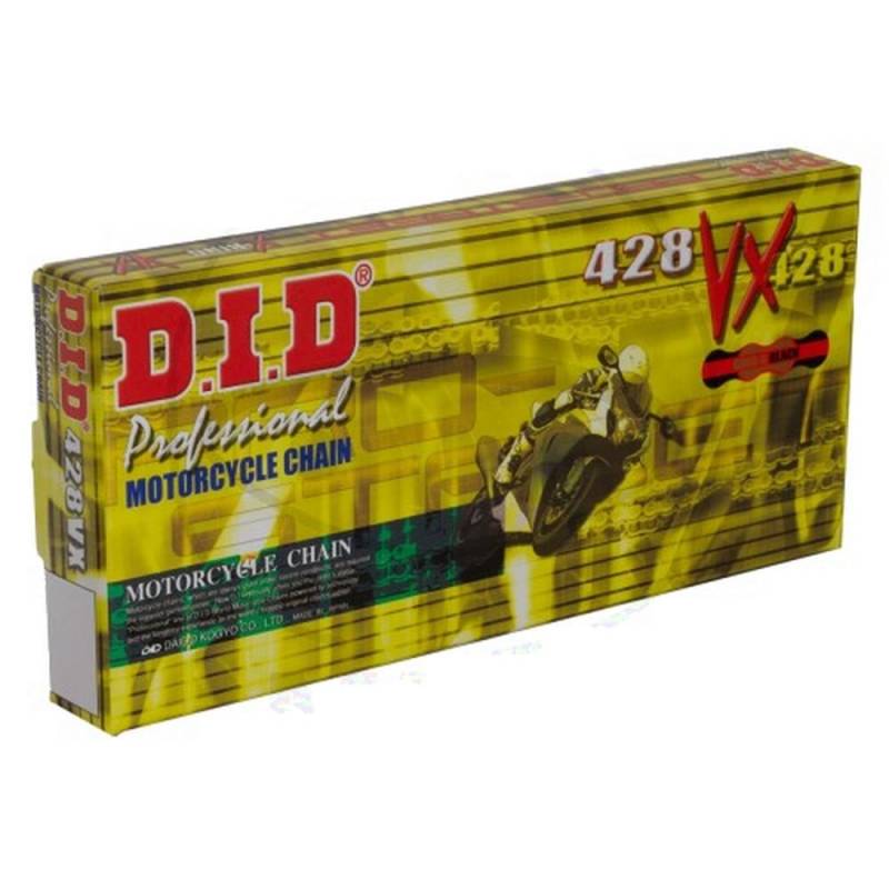 DID Kette 428 VX, 122 Glieder (X-Ring gold), offen mit Clipschloss von D.I.D