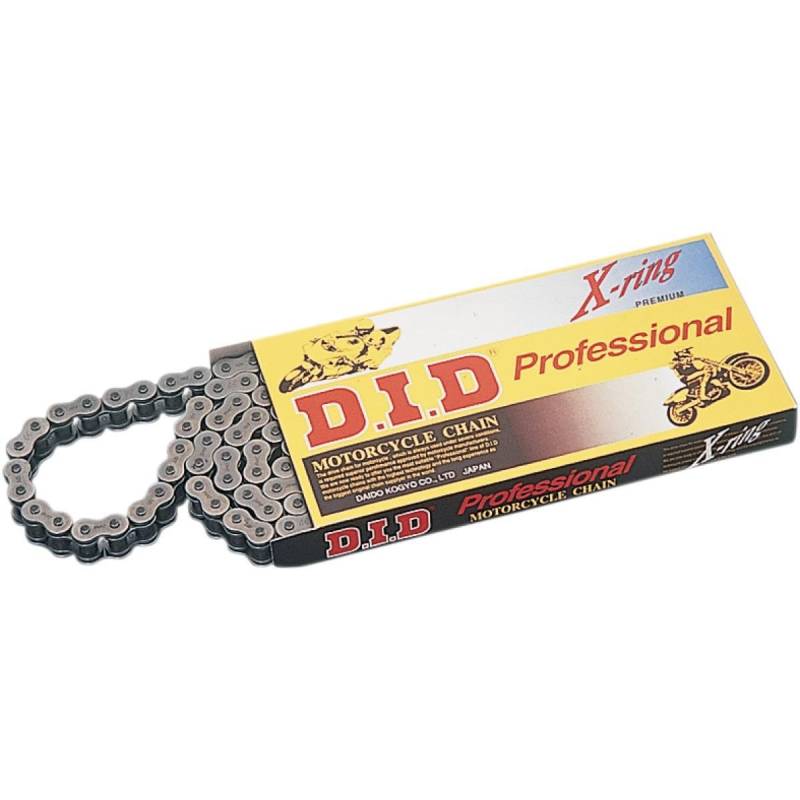 DID Kette 520 ZVMX, 120 Glieder (X-Ring gold), offen mit Nietschloss von D.I.D Racing Chain