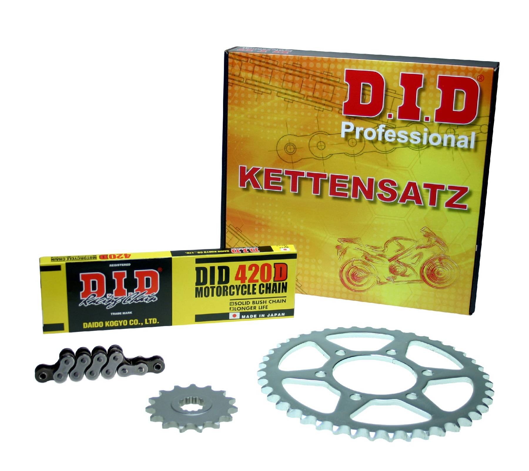 Kettensatz ANF 125 Innova, 2007-2012, JC37, DID Kettensatz ANF 125 Innova, 2007-2012, JC37, DID von Feuerstuhl.de GmbH