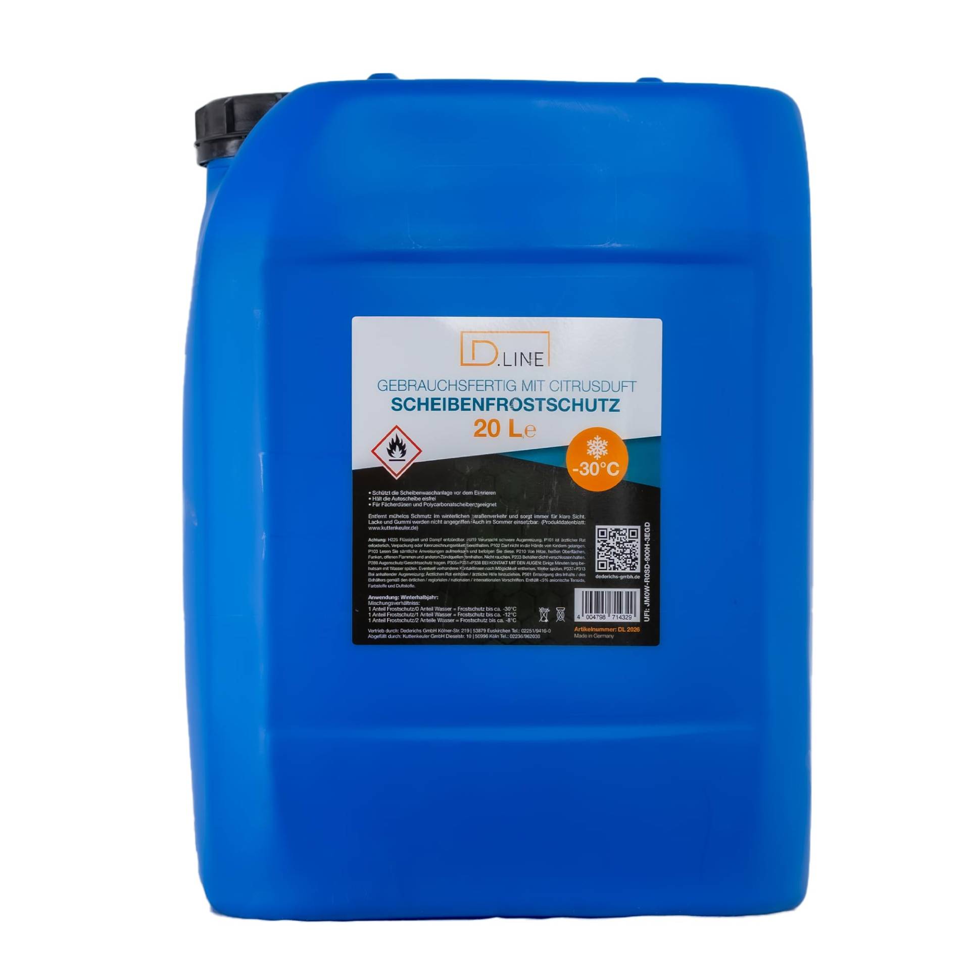 D.LINE Scheibenfrostschutz gebrauchsfertig mit Citrusduft-30°C, 20 Liter von D.LINE