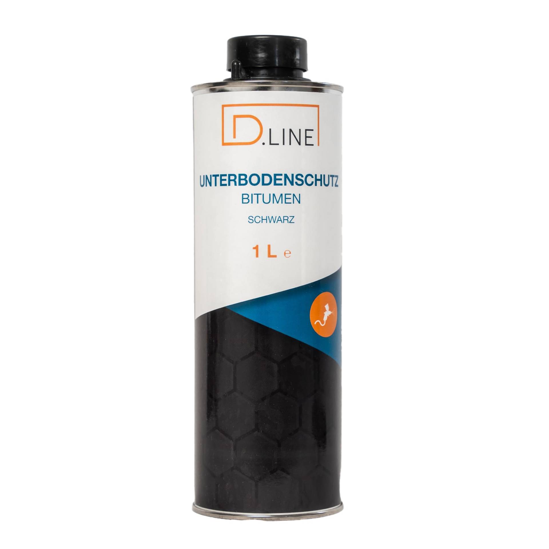 D.LINE Unterbodenschutz UBS Bitumen schwarz 1 Liter Spritzpistolendose (1x 1 Liter) von D.LINE