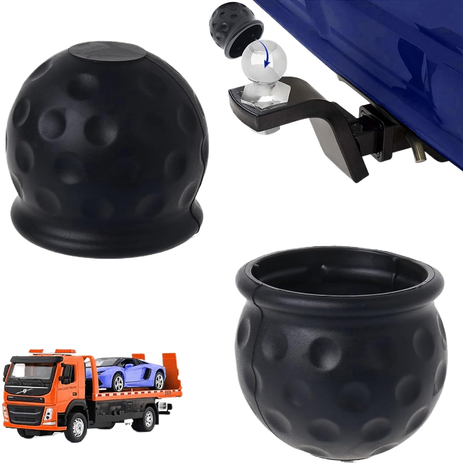 DAAIZIII 2 Stück Anhängerkupplung Abdeckung, Gummi, Schwarz, Klassisch, Schutzkappe für Pkw, LKW, RV DAAIZIII 2 Stück Anhängerkupplung Abdeckung, Gummi, Schwarz, Klassisch, Schutzkappe für Pkw, LKW, RV von DAAIZIII