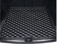 Auto Leder Kofferraummatte Für Audi Q8 2018-2023, Kofferraum Schutzmatte rutschfest Kofferraumwanne Kratzfest Kofferraumschutz Mat Autozubehör,E-Blackblue von DABAUR
