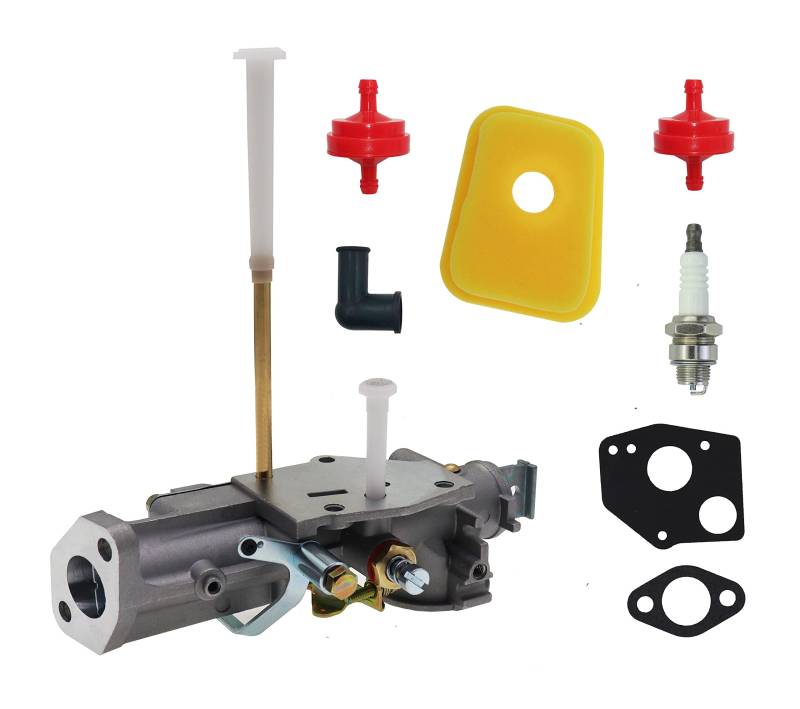 299437 Vergaser mit 27987S Luftfilter und 692189 Tülle für Briggs & Stratton 135200 130200 100200 100202 Serie 4-Takt-Motor ersetzt 297599 von DABAZUALY