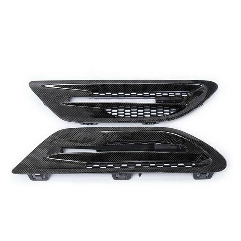 Auto Seite Air Vent Abdeckung Trim Seite Kotflügel Abdeckung Grille Kompatibel for BMW F10 Limousine 5-Serie M5 2011-2017 4DR(Bright Black) von DACOLWZING